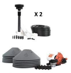 DIG 12-Plant Grow Kit - Drip Irrigation Emitters, Pump, Hydrolock Caps, Fittings, Manifold, Tubing