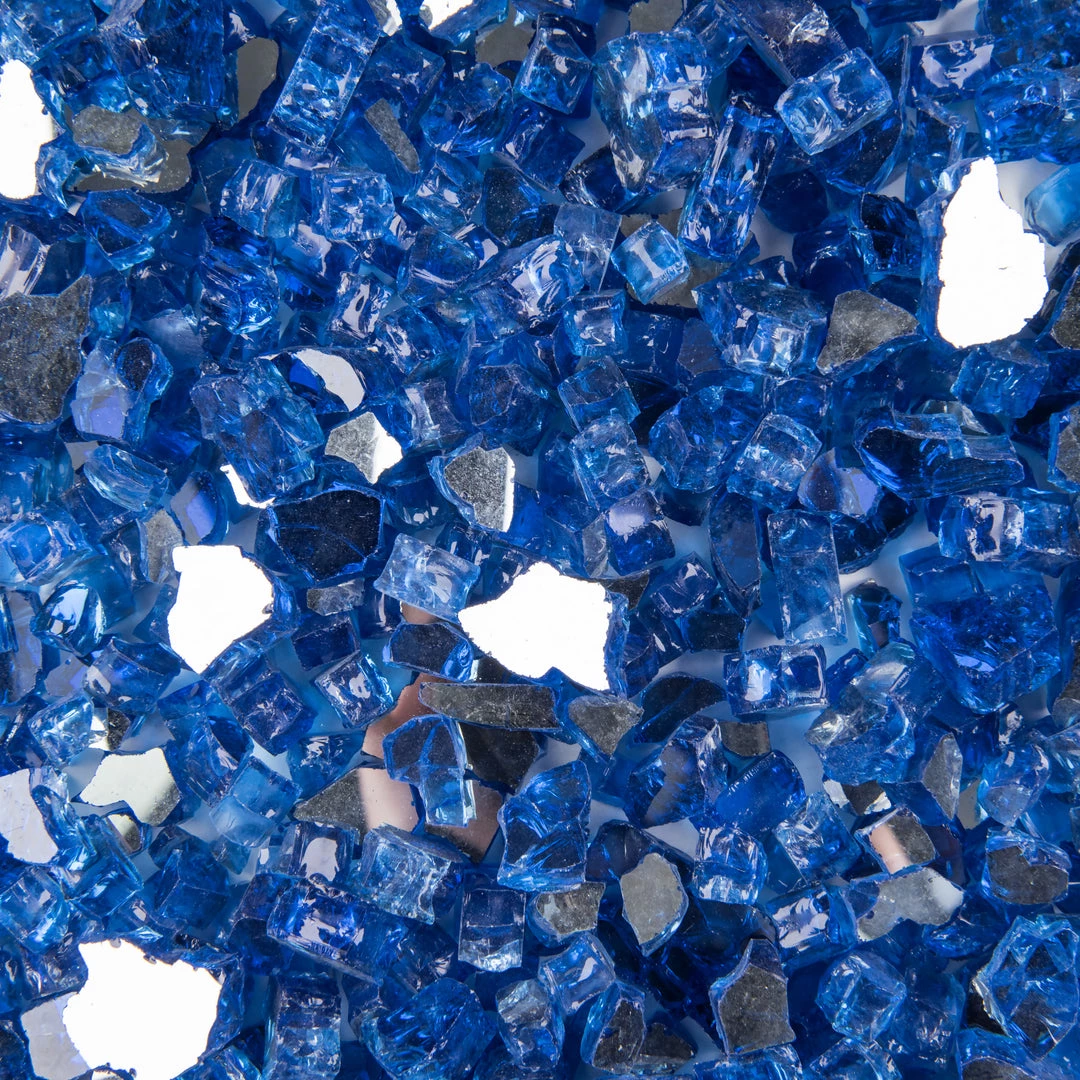 ONE STOP OUTDOOR 10lbs 1/2" Cobalt Blue - Tempered Reflective Fire Glass Rock For Fireplace & Fire Pit 1 ONE STOP OUTDOOR 10lbs 1/2" Cobalt Blue - Tempered Reflective Fire Glass Rock For Fireplace & Fire Pit