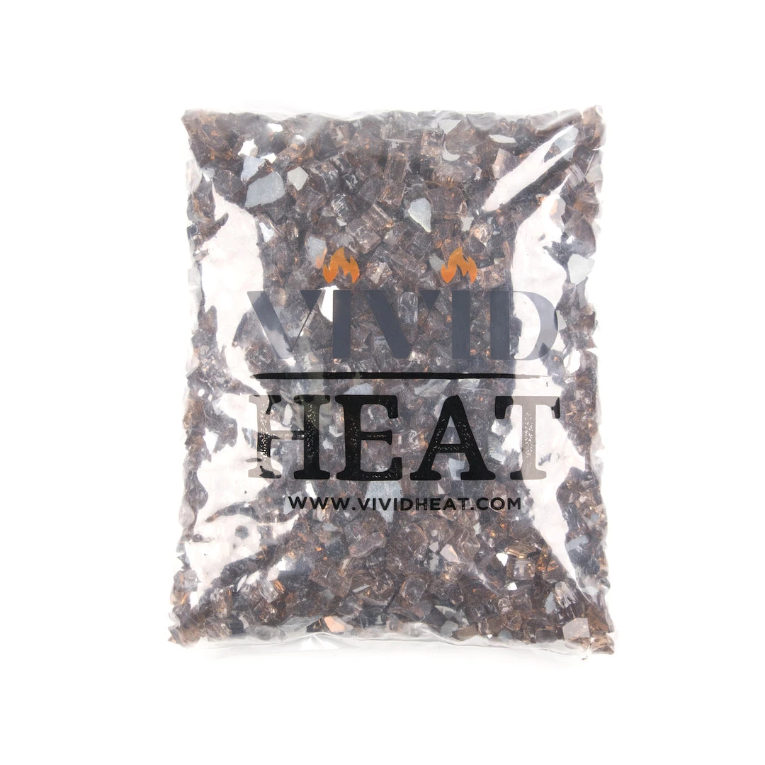 ONE STOP OUTDOOR 10lbs 1/2" Medium, Copper Amber - Tempered Reflective Fire Glass Rock For Fireplace & Fire Pit 4 ONE STOP OUTDOOR 10lbs 1/2" Medium, Copper Amber - Tempered Reflective Fire Glass Rock For Fireplace & Fire Pit