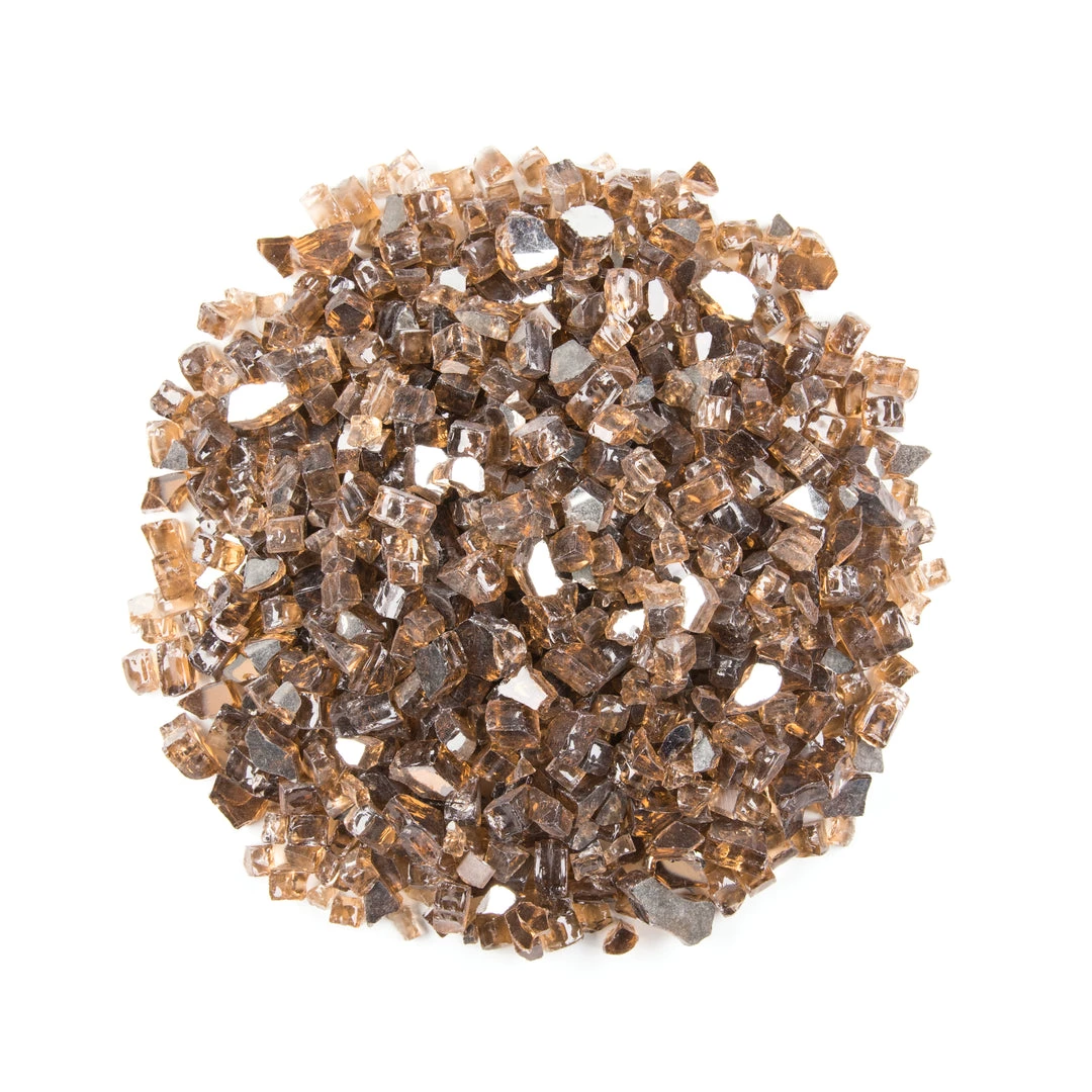 ONE STOP OUTDOOR 10lbs 1/2" Medium, Copper Amber - Tempered Reflective Fire Glass Rock For Fireplace & Fire Pit 6 ONE STOP OUTDOOR 10lbs 1/2" Medium, Copper Amber - Tempered Reflective Fire Glass Rock For Fireplace & Fire Pit