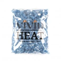 ONE STOP OUTDOOR Pacific Blue Reflective 1/4 Inch Fire Pit Glass, 10 Lbs FIRE GLASS