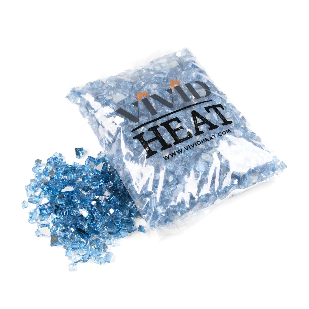 ONE STOP OUTDOOR 10lbs 1/2" Pacific Ocean Blue - Tempered Reflective Fire Glass Rock For Fireplace & Fire Pit 2 ONE STOP OUTDOOR 10lbs 1/2" Pacific Ocean Blue - Tempered Reflective Fire Glass Rock For Fireplace & Fire Pit