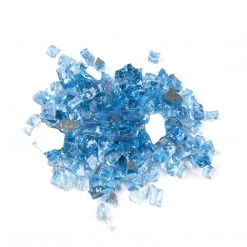 ONE STOP OUTDOOR Vibrant Luster 1/2" Pacific Ocean Blue Medium By The Pound - Tempered Reflective Fire Glass Rock For Fireplace And Fire Pit 7 ONE STOP OUTDOOR Vibrant Luster 1/2