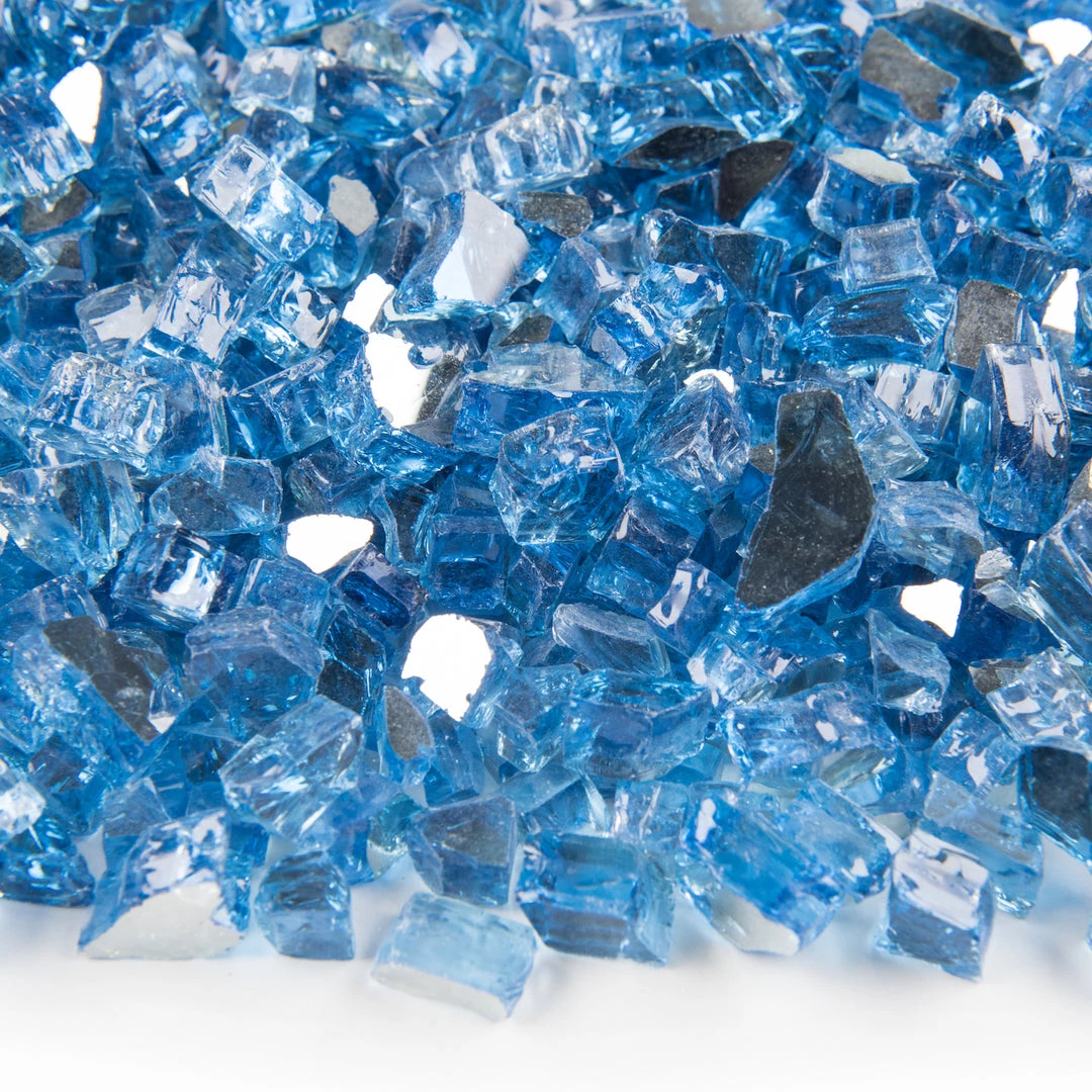 ONE STOP OUTDOOR 10lbs 1/2" Pacific Ocean Blue - Tempered Reflective Fire Glass Rock For Fireplace & Fire Pit 1 ONE STOP OUTDOOR 10lbs 1/2" Pacific Ocean Blue - Tempered Reflective Fire Glass Rock For Fireplace & Fire Pit