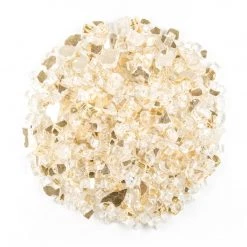 ONE STOP OUTDOOR 10lbs 1/2" Royal Gold - Tempered Reflective Fire Glass Rock For Fireplace & Fire Pit 8 ONE STOP OUTDOOR 10lbs 1/2