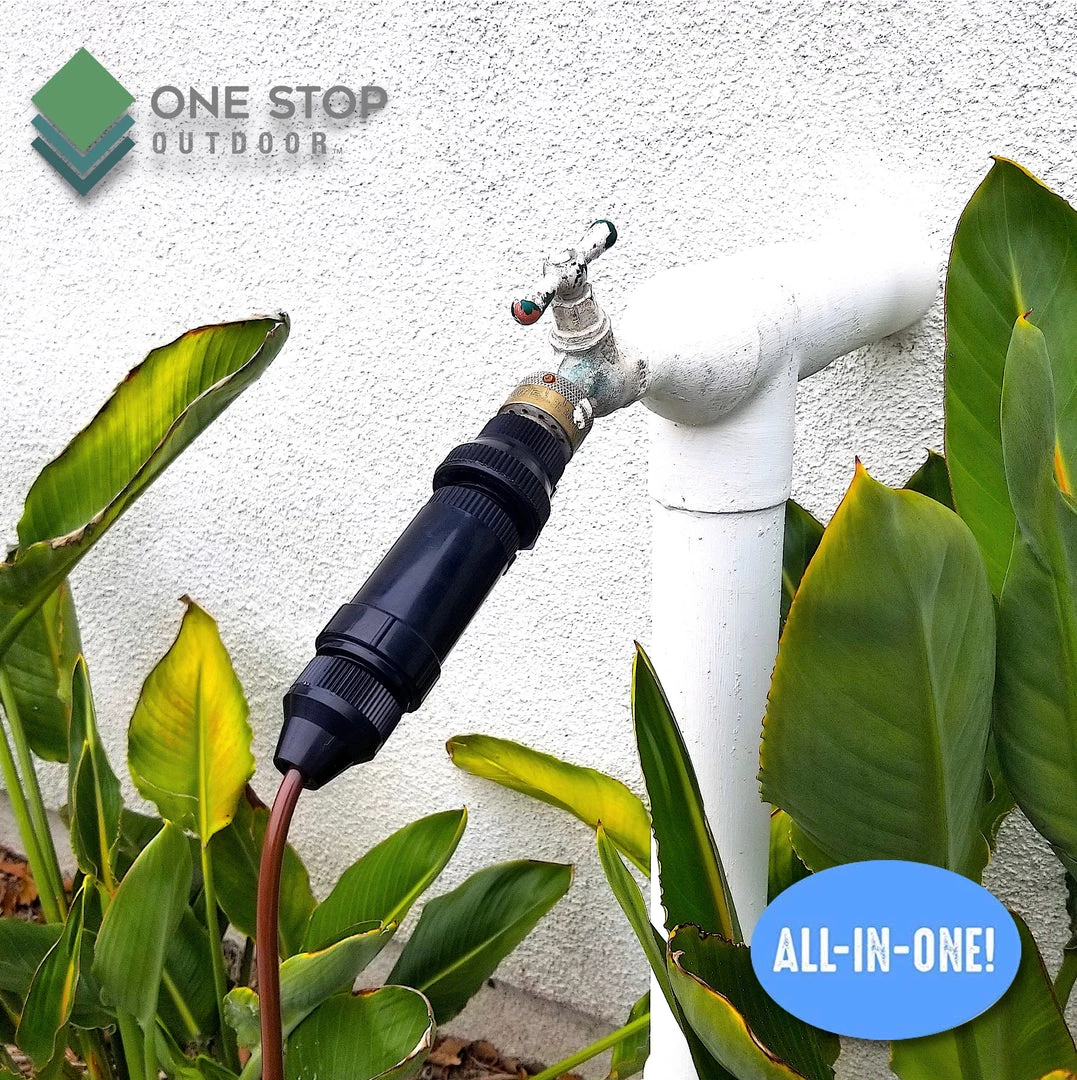 DIG Drip Irrigation Faucet Adapter Connector Kit: Connect 1/4 Inch Tubing To 3/4" Inch Faucet/Garden Hose 1 DIG Drip Irrigation Faucet Adapter Connector Kit: Connect 1/4 Inch Tubing To 3/4" Inch Faucet/Garden Hose