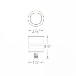 WAC Landscape Lighting Mini In Ground Well Light 2IN LED Slim Round 2700K LED 2011-27SS