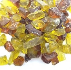 ONE STOP OUTDOOR 10lbs "Ember Blend" Amber, Yellow 1/2" - 3/4" - Tempered Fire Glass 6 ONE STOP OUTDOOR 10lbs