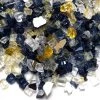 ONE STOP OUTDOOR 10lbs 1/2" "Treasure Blend" Gold, Black & Clear - Reflective Fire Glass