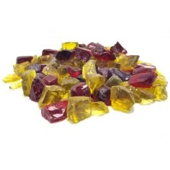 ONE STOP OUTDOOR 10lbs 1/2" Red, Yellow Blend Premium Pre-Mixed Fire Glass 6 ONE STOP OUTDOOR 10lbs 1/2