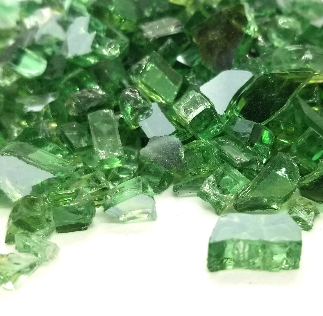 ONE STOP OUTDOOR 1/4" Tropical Green Reflective Fire Glass (10lbs) 1 ONE STOP OUTDOOR 1/4" Tropical Green Reflective Fire Glass (10lbs)