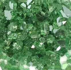 ONE STOP OUTDOOR 1/4" Tropical Green Reflective Fire Glass (10lbs) 5 ONE STOP OUTDOOR 1/4