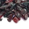 ONE STOP OUTDOOR 10lbs Red & Black Blend 1/2" - 3/4" Large - Tempered Fire Glass