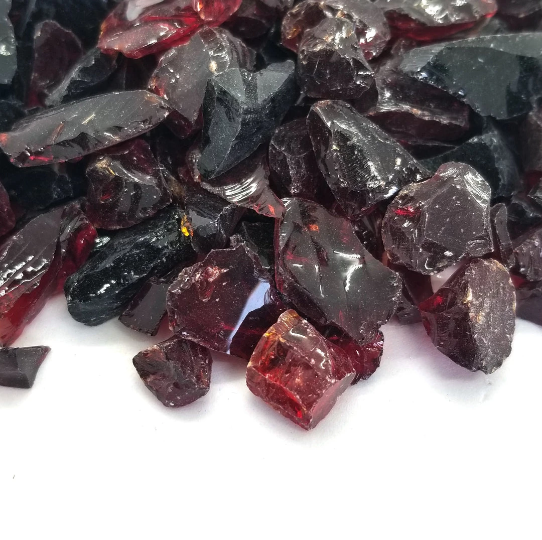 ONE STOP OUTDOOR 10lbs Red & Black Blend 1/2" - 3/4" Large - Tempered Fire Glass 1 ONE STOP OUTDOOR 10lbs Red & Black Blend 1/2" - 3/4" Large - Tempered Fire Glass