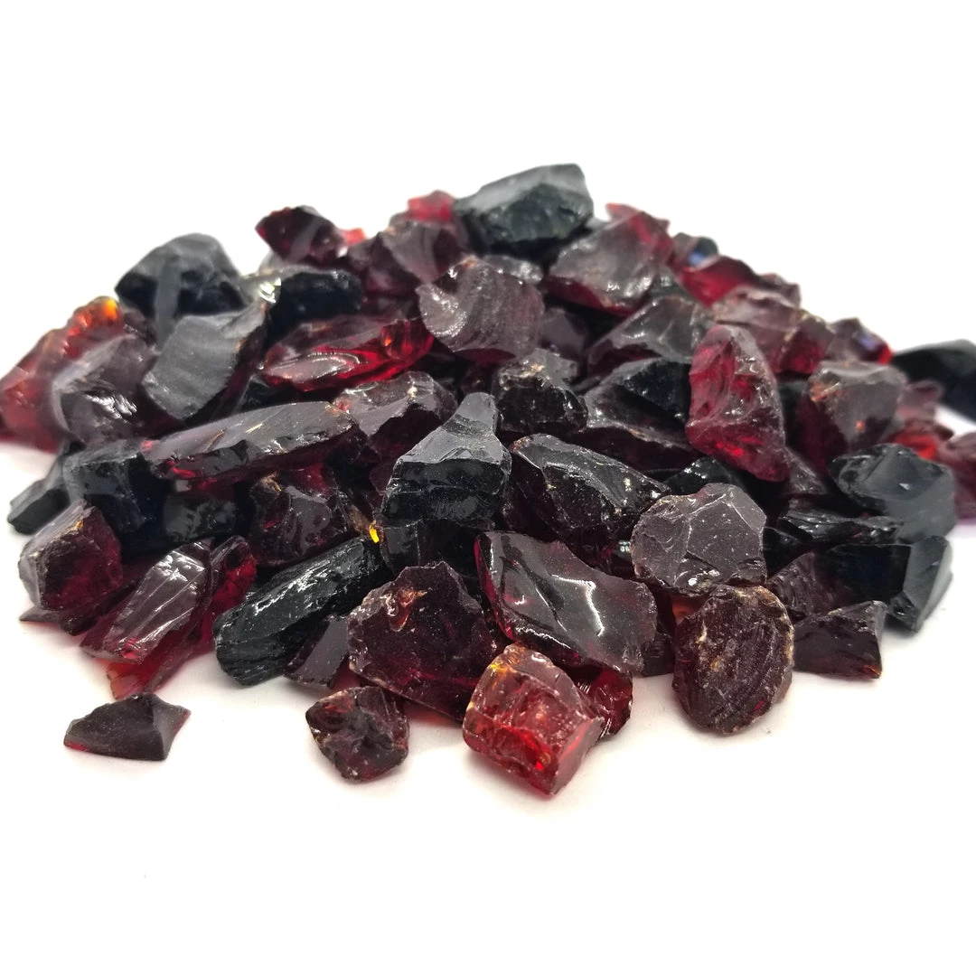 ONE STOP OUTDOOR 10lbs Red & Black Blend 1/2" - 3/4" Large - Tempered Fire Glass 2 ONE STOP OUTDOOR 10lbs Red & Black Blend 1/2" - 3/4" Large - Tempered Fire Glass