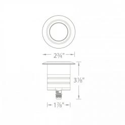 WAC Landscape Lighting Mini In Ground Well Light 2IN LED Round 2700K LED 2022-27SS