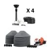DIG 24-Plant Grow Kit - Drip Irrigation Emitters, Pump, Hydrolock Caps, Fittings, Manifold, Tubing