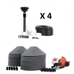 DIG 24-Plant Grow Kit - Drip Irrigation Emitters, Pump, Hydrolock Caps, Fittings, Manifold, Tubing