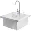 BBQ-260-SINK-21 - PCM 260 Series 21-Inch Outdoor Rated Drop-In Bar Sink With Hot/Cold Faucet