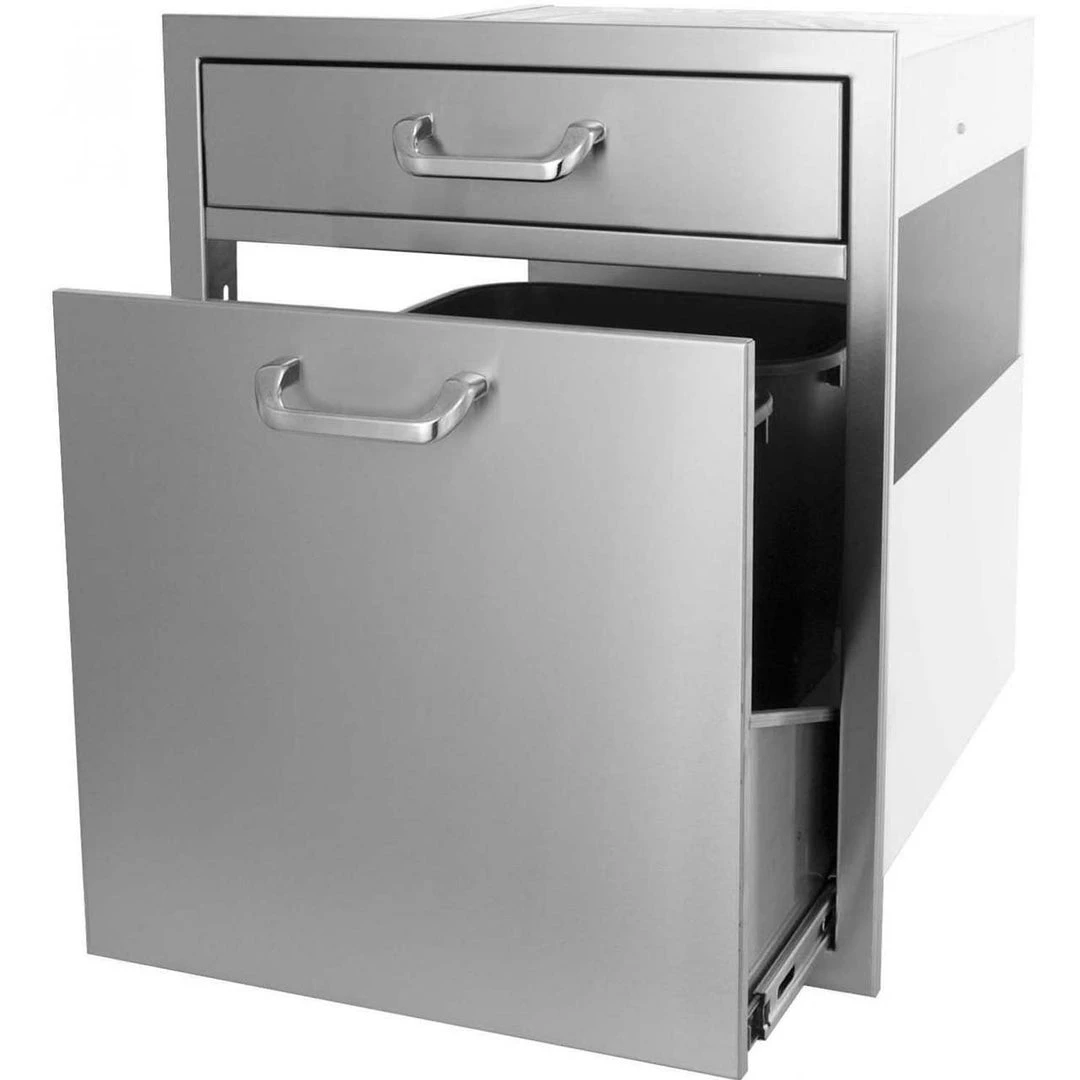 ROLLOUTS BBQ-260-TR-DR1 - PCM 260 Series 20-Inch Single Drawer & Roll-Out Trash/Recycling Bin Combo 3 ROLLOUTS BBQ-260-TR-DR1 - PCM 260 Series 20-Inch Single Drawer & Roll-Out Trash/Recycling Bin Combo