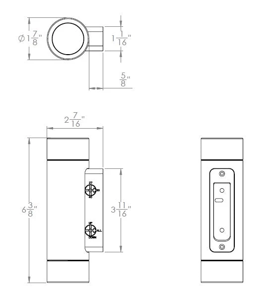LIGHTING WAC Wall Wash Wall Cylinder 12V 6.5IN Aluminum BZ 27/30/40K Adjustable Light Color 3611-27/30/40BZ 4 LIGHTING WAC Wall Wash Wall Cylinder 12V 6.5IN Aluminum BZ 27/30/40K Adjustable Light Color 3611-27/30/40BZ