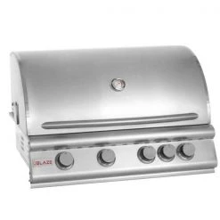 Blaze BLZ-4LBM-LP/NG 32 Inch 4-Burner Grill With Rear Burner, Traditional Series Stainless Steel Gas BBQ GAS GRILLS