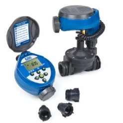 IRRIGATION CONTROLLERS DIG 400A-075 - Single Station Battery Operated Irrigation Controller With 3/4" In-line Valve And 3 Valve Adapters (Rainbird, Hunter And Irritrol)