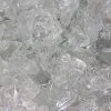 ONE STOP OUTDOOR VIVID Heat - Vibrant Luster "Ice Clear" 1/4" Large Rough Gem Size, (Price By The Pound) - Tempered Fire Glass Rock For Fireplace And Fire Pit