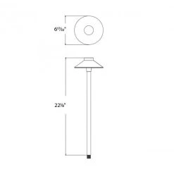 WAC Landscape Lighting Tiki LED Path Bronze 12V - 22IN BZ AL 2700K 6041-27BZ