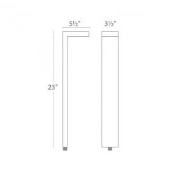 WAC Landscape Lighting Ledge LED Path Bronze 12V - 23IN BZ AL 2700K 6081-27BZ
