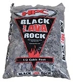 OUTDOOR FIRE HPC - Hearth 657 (25lbs BAG) Fire Pit Black LAVA ROCK 1/2 CUBIC FOOT.