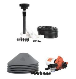 DIG (6-Plant) Grow Kit - Drip Irrigation Emitters, Pump, Plant Caps, Fittings, Manifold, Tubing