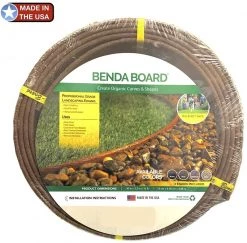 ONE STOP OUTDOOR ARTIFICIAL TURF Landscape & Garden Thick Bender Board Edging Kit 3.3" X 16'ft Brown