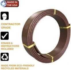 ONE STOP OUTDOOR ARTIFICIAL TURF Landscape & Garden Thick Bender Board Edging Kit 3.3" X 16'ft Brown