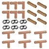 DIG (24 Piece) 1/2" Barb Insert Drip Fittings Kit Tee, Coupling, Elbow & Ends (Brown) 17 Mm .600 OD DRIP IRRIGATION