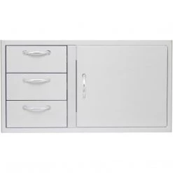 BLZ-DDC-39-R Blaze Door Drawer Combo 39"