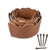ONE STOP OUTDOOR Garden Master 20' Feet X 5" Inch - Premium Brown Scallop Landscape & Garden Border Edging Kit - Terrace Board Yard Edging