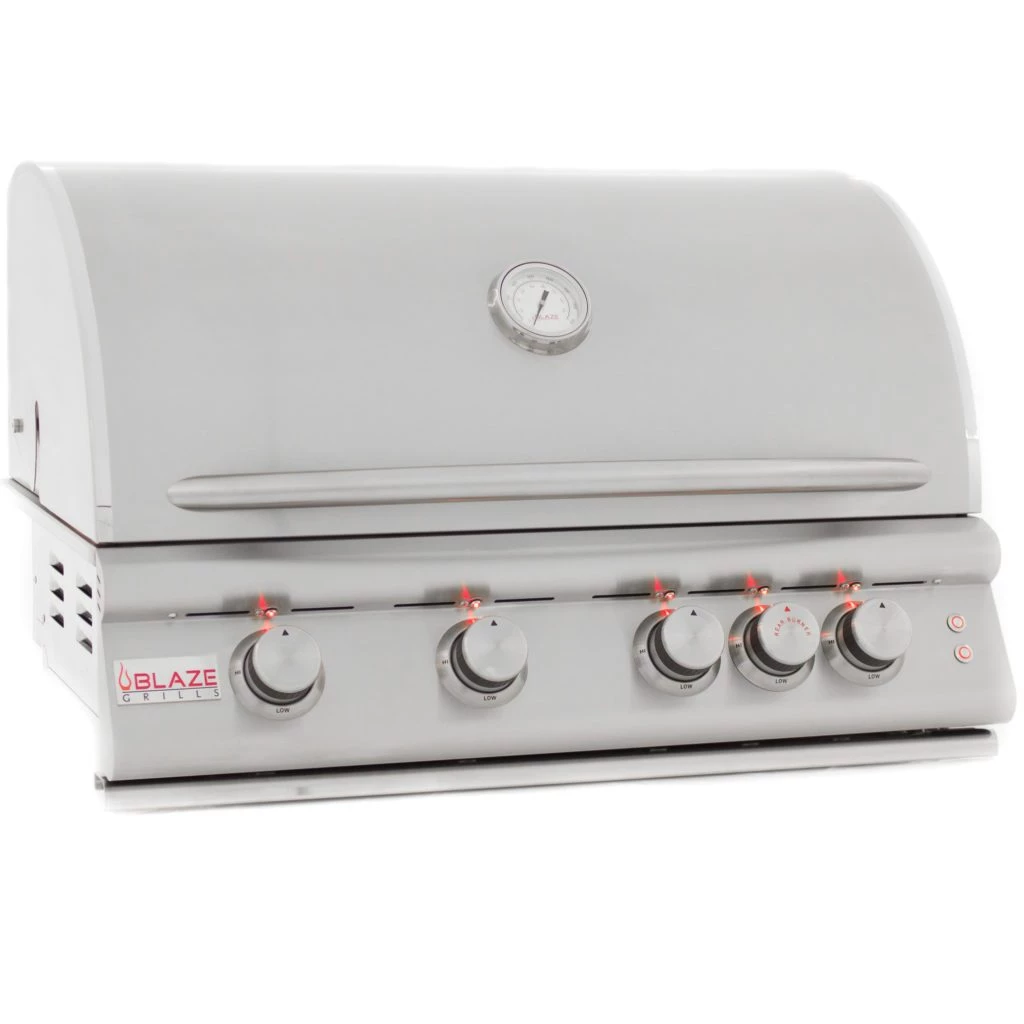 Blaze BLZ-4LTE2-LP/NG 32 Inch 4-Burner LTE Gas Grill With Rear Burner, Built-in Lighting System 3 Blaze BLZ-4LTE2-LP/NG 32 Inch 4-Burner LTE Gas Grill With Rear Burner, Built-in Lighting System