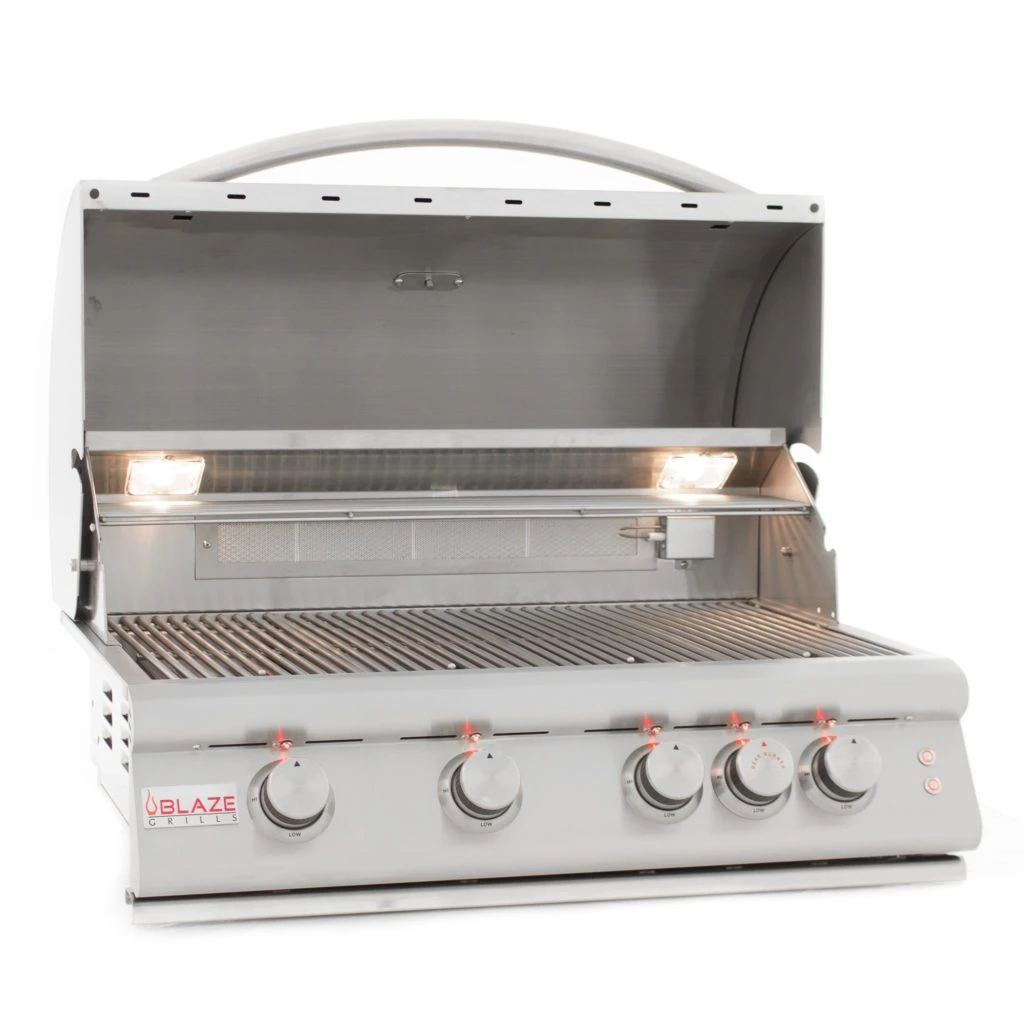 Blaze BLZ-4LTE2-LP/NG 32 Inch 4-Burner LTE Gas Grill With Rear Burner, Built-in Lighting System 5 Blaze BLZ-4LTE2-LP/NG 32 Inch 4-Burner LTE Gas Grill With Rear Burner, Built-in Lighting System