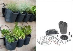 DRIP IRRIGATION DIG GLW08 - Modular Vertical Garden Kit With 8 Pots (IRRIGATION INCLUDED)