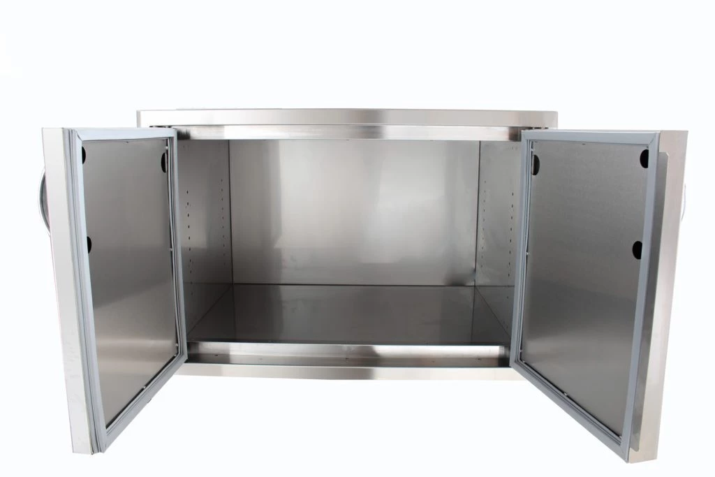 DOORS BLZ-DRY-STG Blaze Stainless Steel Enclosed Dry Storage Cabinet With Shelf 4 DOORS BLZ-DRY-STG Blaze Stainless Steel Enclosed Dry Storage Cabinet With Shelf