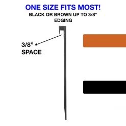 ONE STOP OUTDOOR 10" Plastic Landscape Edging Securing Anchoring Stakes - Fits Easyflex