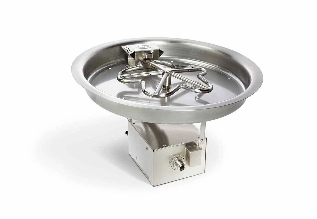 HPC - HEARTH, 31" Spun Stainless Steel Fire Pit Star Burner & Bowl Pan Kit, 200K BTU, 120VAC, Fully Assembled PENTA Fire Pit Insert. OUTDOOR FIRE 1 HPC - HEARTH, 31" Spun Stainless Steel Fire Pit Star Burner & Bowl Pan Kit, 200K BTU, 120VAC, Fully Assembled PENTA Fire Pit Insert. OUTDOOR FIRE