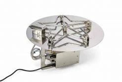 HPC - HEARTH, 30" Flat Round Stainless Steel Fire Pit Star Burner & Bowl Pan Kit - PENTA30EI-NG