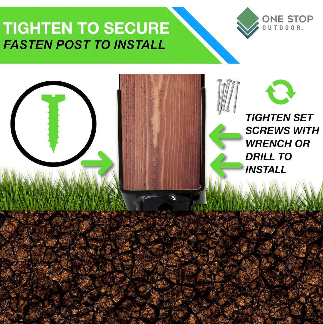 ONE STOP OUTDOOR Ground Anchor U-Model Screw Post Stake - Fits Standard 4x4 (3.5" X 3.5" Inch) Secure Mailbox Posts REBAR & GROUND STAKES 6 ONE STOP OUTDOOR Ground Anchor U-Model Screw Post Stake - Fits Standard 4x4 (3.5" X 3.5" Inch) Secure Mailbox Posts REBAR & GROUND STAKES