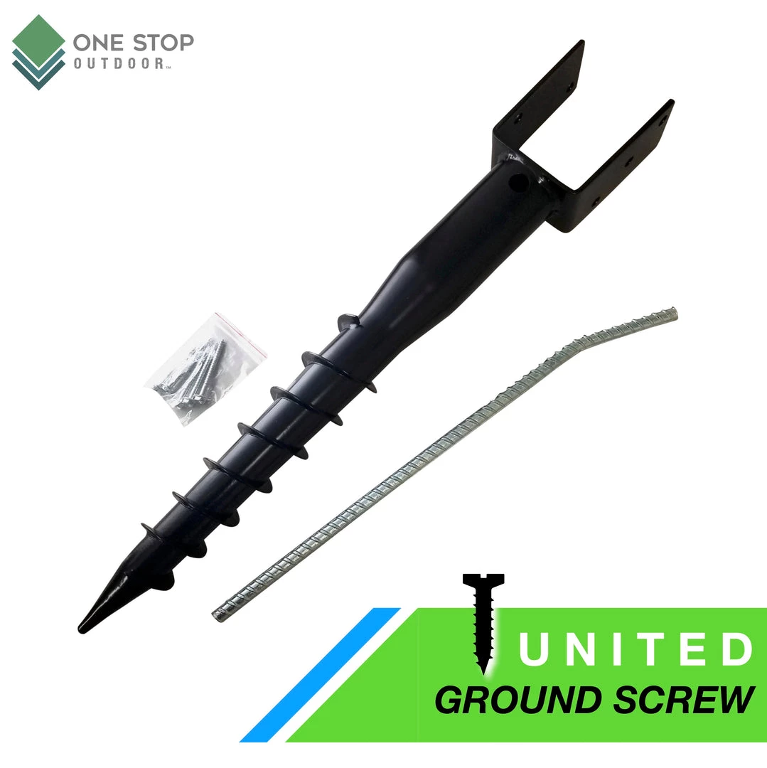 ONE STOP OUTDOOR Ground Anchor U-Model Screw Post Stake - Fits Standard 4x4 (3.5" X 3.5" Inch) Secure Mailbox Posts REBAR & GROUND STAKES 1 ONE STOP OUTDOOR Ground Anchor U-Model Screw Post Stake - Fits Standard 4x4 (3.5" X 3.5" Inch) Secure Mailbox Posts REBAR & GROUND STAKES