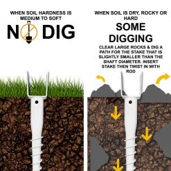 ONE STOP OUTDOOR Ground Anchor U-Model Screw Post Stake - Fits Standard 4x4 (3.5" X 3.5" Inch) Secure Fence, Mailbox Posts 9 ONE STOP OUTDOOR Ground Anchor U-Model Screw Post Stake - Fits Standard 4x4 (3.5