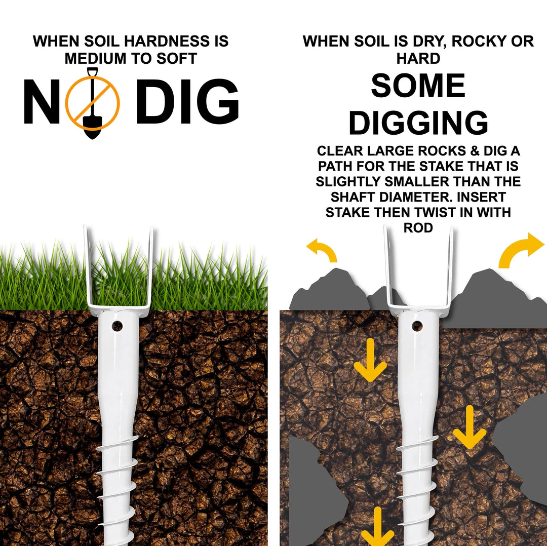 ONE STOP OUTDOOR Ground Anchor U-Model Screw Post Stake - Fits Standard 4x4 (3.5" X 3.5" Inch) Secure Fence, Mailbox Posts 5 ONE STOP OUTDOOR Ground Anchor U-Model Screw Post Stake - Fits Standard 4x4 (3.5" X 3.5" Inch) Secure Fence, Mailbox Posts