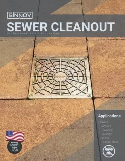 Sinnnov Sinnov Premium Universal Paver Drain Sewer Cleanout Fits 3 & 4" Inch Pipe - Bronze DRAIN GRATES