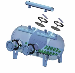 M4-DCM2 - Irritec Dual Chamber Sand Media Irrigation Filter 2" Grooved Inlet/Outlet - 69-102 GPM